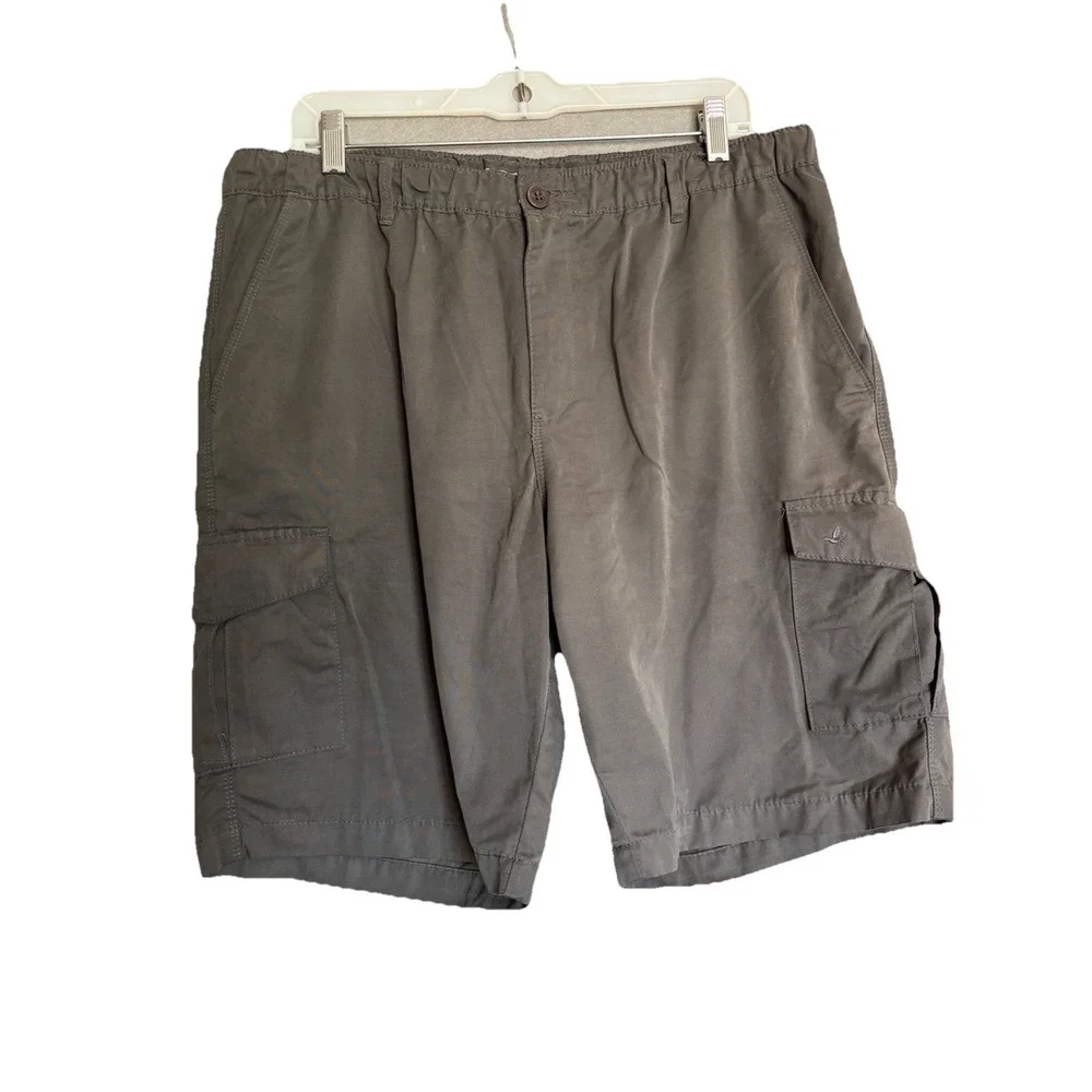 Brooksfield‎ Cargo Shorts Men's 34 Gray Gorpcore Hiking Outdoor Trails Camping